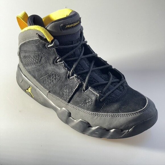 Air Jordan 9 Retro Nike Tennis Shoes High Top Dark Charcoal Sneaker Kids Size 3Y - Picture 10 of 12